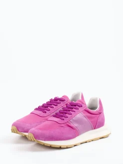 Philippe Model – Retro-Sneaker aus Veloursleder pink