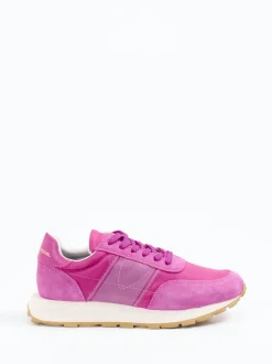 Philippe Model – Retro-Sneaker aus Veloursleder pink