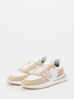 Philippe Model – Retro-Sneaker aus Veloursleder Weiß