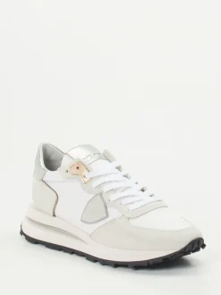 Philippe Model – Retro-Sneaker aus Veloursleder Weiß