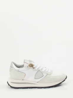 Philippe Model – Retro-Sneaker aus Veloursleder Weiß