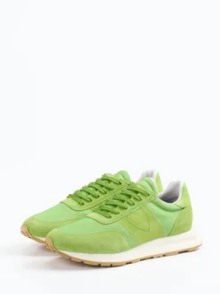 Philippe Model – Retro-Sneaker aus Veloursleder grün