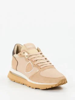 Philippe Model – Retro-Sneaker aus Veloursleder beige