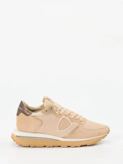 Philippe Model – Retro-Sneaker aus Veloursleder beige