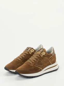 Philippe Model – Retro-Sneaker aus Veloursleder braun