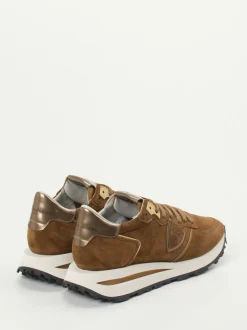 Philippe Model – Retro-Sneaker aus Veloursleder braun
