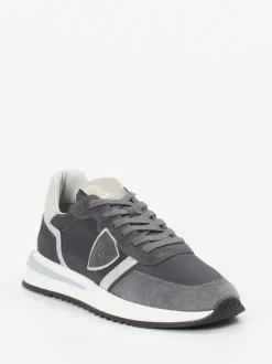 Philippe Model – Retro-Sneaker aus Veloursleder grau