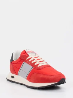 Philippe Model – Retro-Sneaker aus Nylon und Veloursleder rot