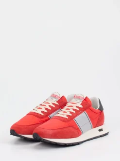 Philippe Model – Retro-Sneaker aus Nylon und Veloursleder rot