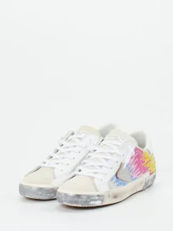 Philippe Model – Sneaker aus Veloursleder mit Strass