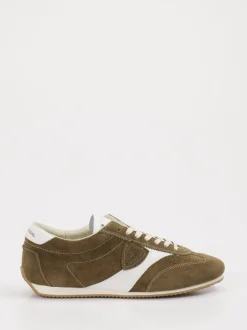 Philippe Model – Sneaker aus Veloursleder Olivbraun