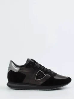 Philippe Model – Sneaker aus Veloursleder Schwarz