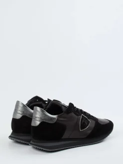 Philippe Model – Sneaker aus Veloursleder Schwarz