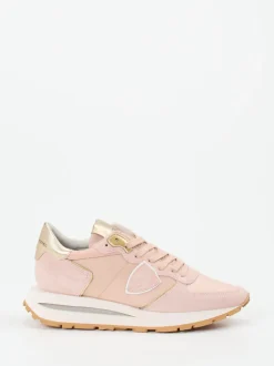 Philippe Model – Sneaker aus Veloursleder in Rosé