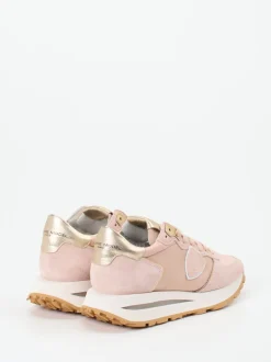 Philippe Model – Sneaker aus Veloursleder in Rosé