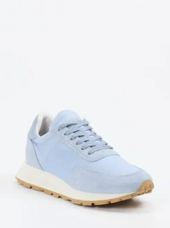 Philippe Model – Sneaker aus Veloursleder und Textil eisblau