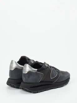 Philippe Model – Sneaker aus Veloursleder und Leder schwarz