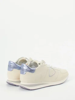 Philippe Model – Sneaker aus Kalbleder in Cremeweiß