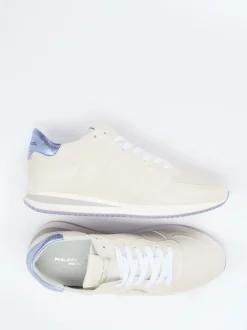 Philippe Model – Sneaker aus Kalbleder in Cremeweiß