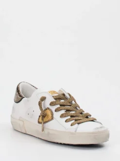 Philippe Model – Sneaker aus Glattleder in Weiß Gold