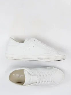 Philippe Model – Sneaker aus Kalbleder weiß Used-Look