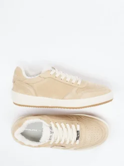 Philippe Model – Sneaker aus Nubukleder beige