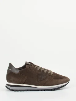 Philippe Model – Sneaker aus Veloursleder braun