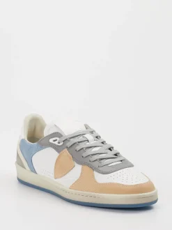 Philippe Model – Sneaker aus Veloursleder und Leder Weiß