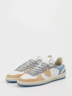 Philippe Model – Sneaker aus Veloursleder und Leder Weiß