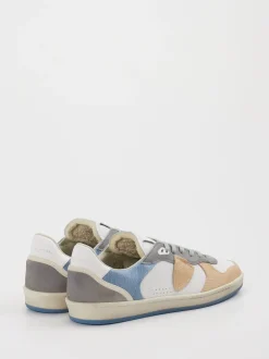 Philippe Model – Sneaker aus Veloursleder und Leder Weiß