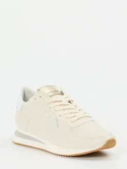 Philippe Model – Sneaker aus Kalbleder in Cremeweiß
