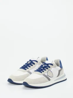 Philippe Model – Sneaker aus Veloursleder in Weiß