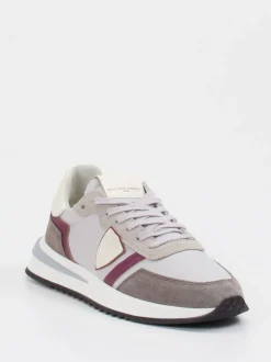 Philippe Model – Sneaker aus Veloursleder grau