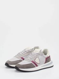 Philippe Model – Sneaker aus Veloursleder grau
