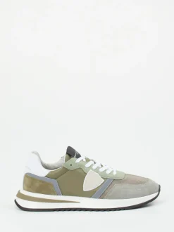 Philippe Model – Sneaker aus Veloursleder Khaki