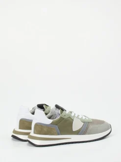 Philippe Model – Sneaker aus Veloursleder Khaki