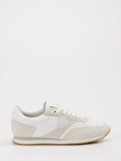 Philippe Model – Sneaker aus Velour/Leder Offwhite