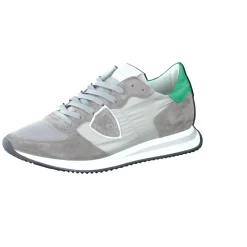 Philippe Model – Sneaker aus Veloursleder grau-grün