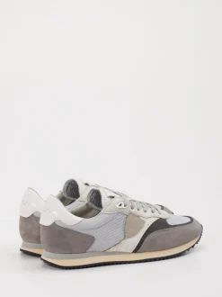 Philippe Model – Sneaker aus Veloursleder-Mesh Grau
