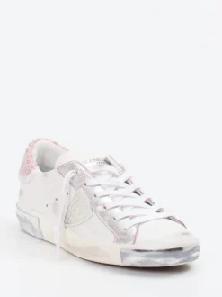 Philippe Model – Sneaker aus Leder mit Metallic-Ferse