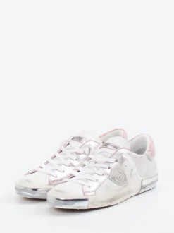 Philippe Model – Sneaker aus Leder mit Metallic-Ferse