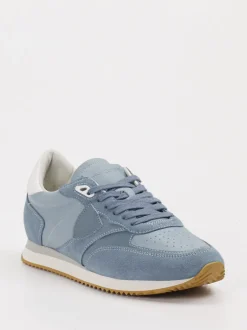 Philippe Model – Sneaker aus Velourleder Taubenblau