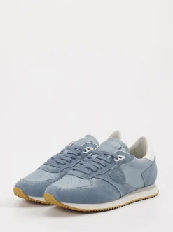Philippe Model – Sneaker aus Velourleder Taubenblau