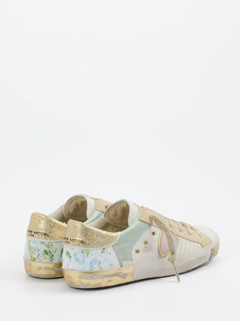 Philippe Model – Sneaker aus Leder mit Metallic-Effekt
