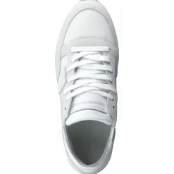 Philippe Model – Sneaker aus Veloursleder und Nappa weiß