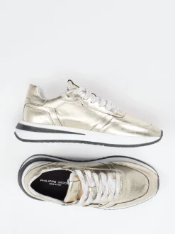 Philippe Model – Sneaker aus Metallicleder Gold