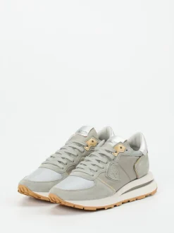 Philippe Model – Sneaker aus Veloursleder in Grün