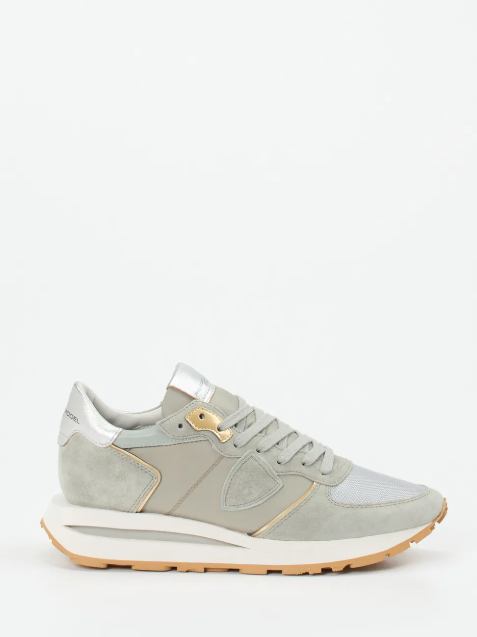 Philippe Model – Sneaker aus Veloursleder in Grün