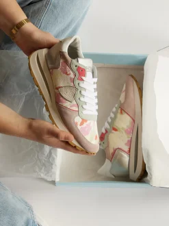 Philippe Model – Sneaker aus Veloursleder und Canvas