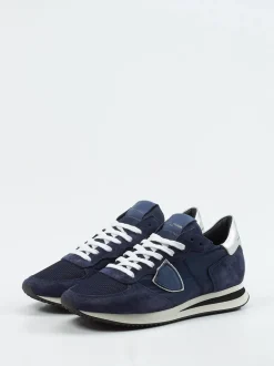 Philippe Model – Sneaker aus Veloursleder und Nylon